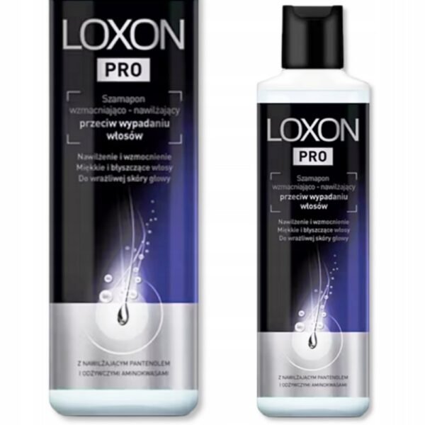 Loxon Pro, strengthening and moisturizing shampoo against hair loss-helps with androgenetic alopecia in women and men and complements treatment against hair loss.