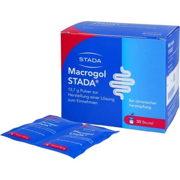 Macrogol Stada ist ein Abführmittel zur Behandlung chronischer Verstopfung bei Erwachsenen, Kindern über 12 Jahren und älteren Patienten.