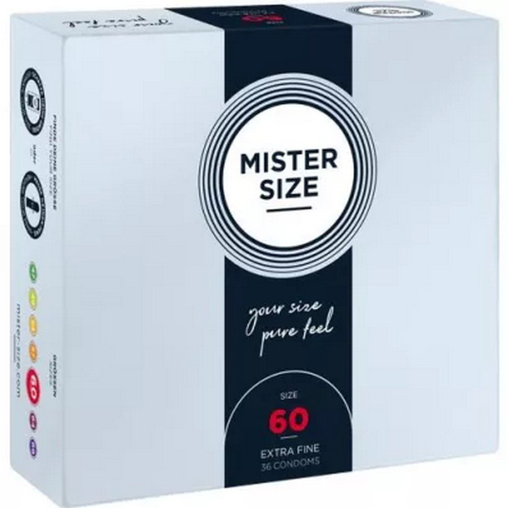 mister size 60 condoms 36 pcs Instructions for use for MISTER Size 60 condoms, 36 pcs