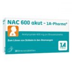 NAC 600 effervescent tablets for acute use that loosen trapped mucus and make it easier to cough up.