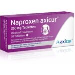Naproxen axicur is an analgesic, antipyretic and anti-inflammatory agent.