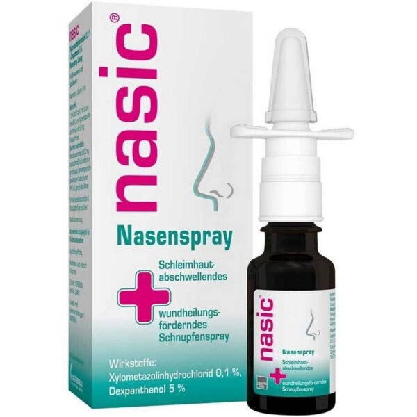 Nasic relieves nasal congestion and promotes healing of damaged nasal mucosa.