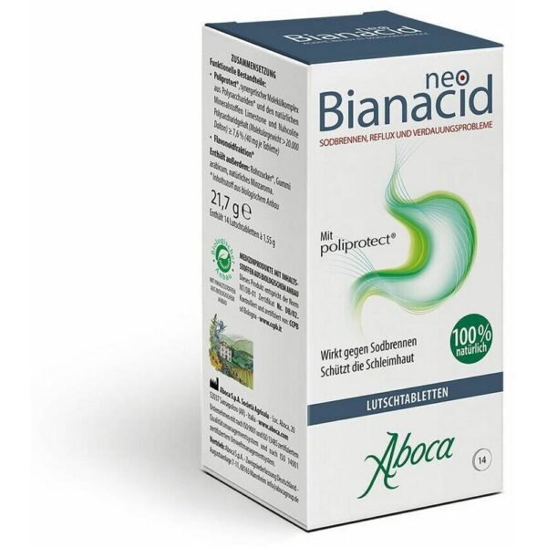 neoBianacid protects the mucous membrane and fights heartburn.