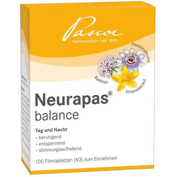 Neurapas Balance herbal therapy for depressive moods with nervous anxiety.