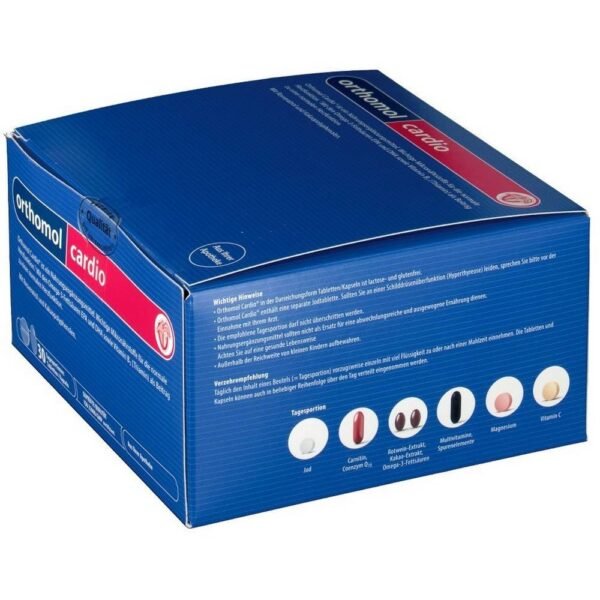 Orthomol Cardio - supports normal heart function, with magnesium, omega-3 fatty acids and vitamin D - tablets/capsules