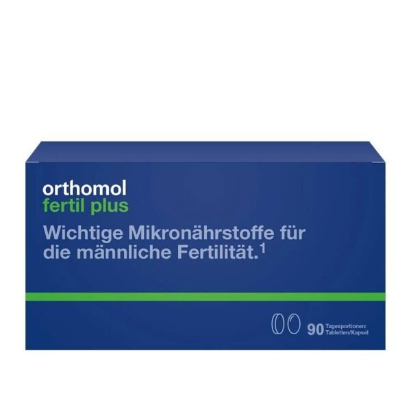 Orthomol Fertil plus tablets/capsules are a dietary supplement with important microelements for male fertility.