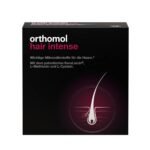 Orthomol Hair Intense is a dietary supplement with selenium, biotin and zinc to maintain normal hair.