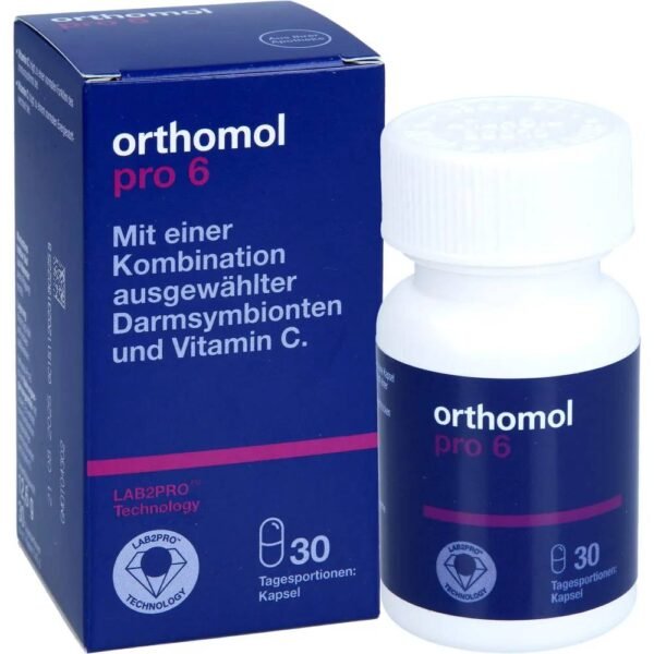 Orthomol Pro 6 is a dietary supplement designed to provide targeted support for the functioning of the intestines, the immune system and energy metabolism.