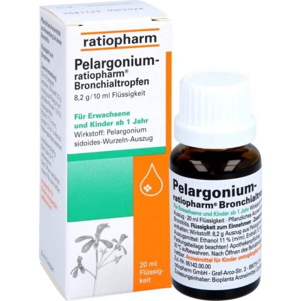 Ratiopharm® Bronchialtropfen is a herbal medicine used for acute inflammation of the bronchi.