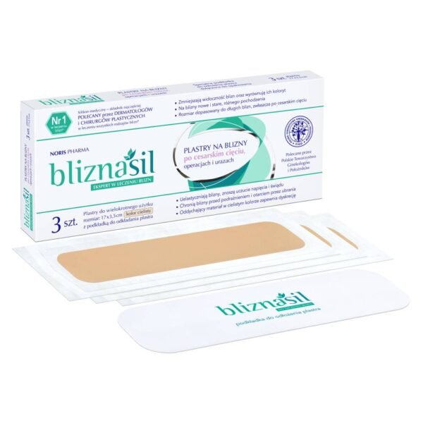 Bliznasil patches are recommended for the treatment of scars after cesarean section, operations and injuries