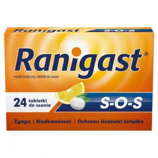 Ranigast SOS is indicated for the relief of symptoms of gastroesophageal reflux such as heartburn and epigastric pain.