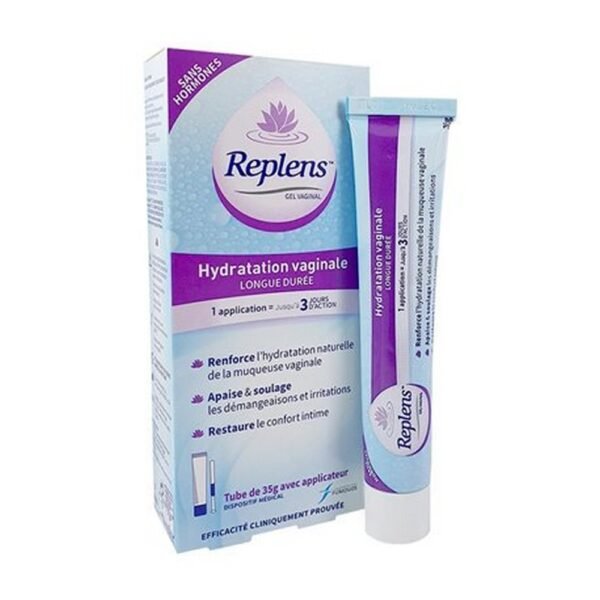 Replens™ is a hormone-free, moisturizing vaginal gel designed to relieve the symptoms of vaginal dryness and atrophy.