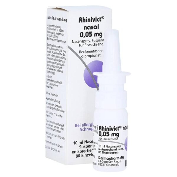 Rinivikt® nasal spray for use in seasonal rhinitis.