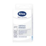 Ritex RR.1 condoms for a natural feeling experience. The silky-soft surface and the sensory lubricating film create a pleasant feeling on the skin and enable intensive sensations.