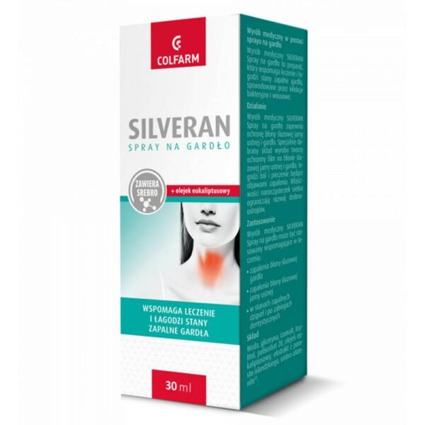 El dispositivo médico "Silveran" es un aerosol destinado al tratamiento auxiliar de las infecciones de garganta.