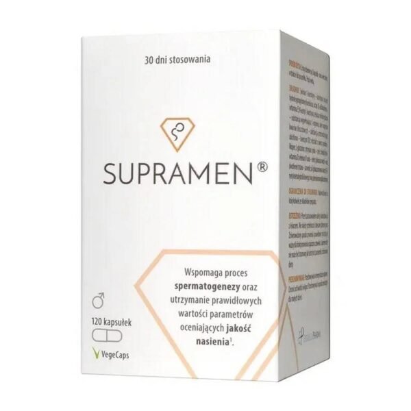 Supramen is a dietary supplement intended for men to support the process of spermatogenesis and maintain normal values ​​of sperm quality indicators, which helps increase the likelihood of fertilization.