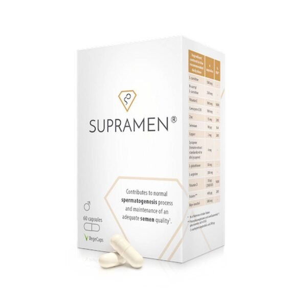 Supramen is a dietary supplement intended for men and designed to support the process of spermatogenesis and maintain normal values ​​of sperm quality indicators.