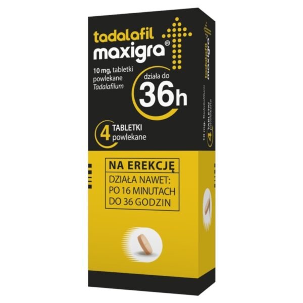 Tadalafil Maxigra 10 mg is a drug intended for adult men with erectile dysfunction.