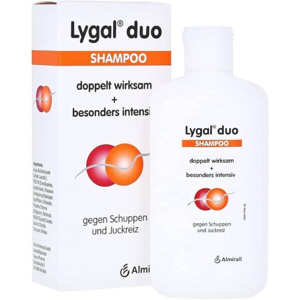 LYGAL duo intensive shampoo for persistent dandruff.