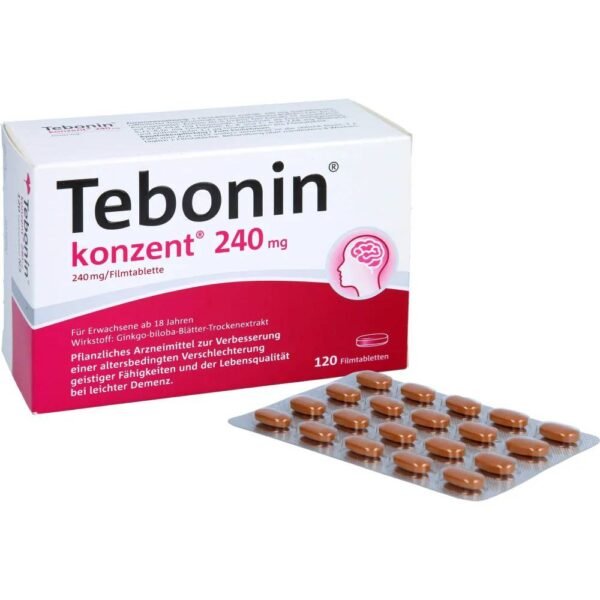 Tebonin® improves blood circulation, promotes the fusion of nerve cells, strengthens memory and concentration.