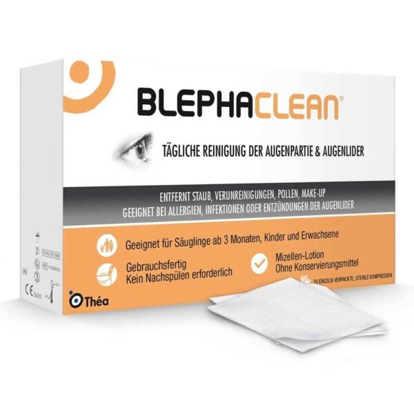 Blephaclean for gentle and effective cleansing of eyelids, eyelashes and eyelid margins.
