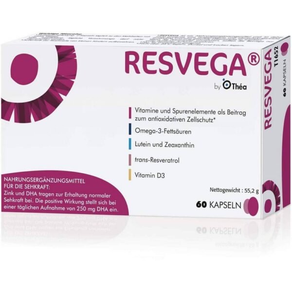 RESVEGA® is a food product for the support of the eyes with vitamins, antioxidants and a mixture роэлементами.