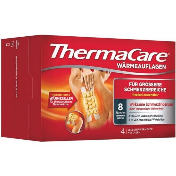 ThermaCare – heat compresses for the treatment of large painful areas.