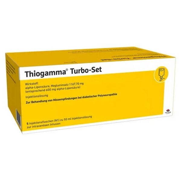Thiogamma Turbo relieves discomfort associated with diabetic nerve damage (polyneuropathy).