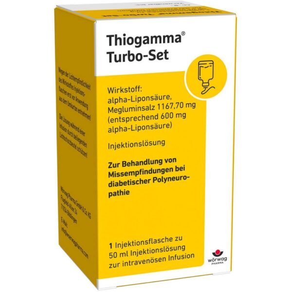 Thiogamma Turbo relieves discomfort associated with diabetic nerve damage (polyneuropathy).