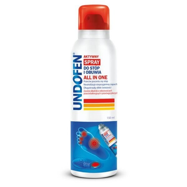 Undofen Antifungal spray for feet and shoes “All in one” prevents excessive foot sweating and unpleasant odor, has antifungal and antibacterial properties.