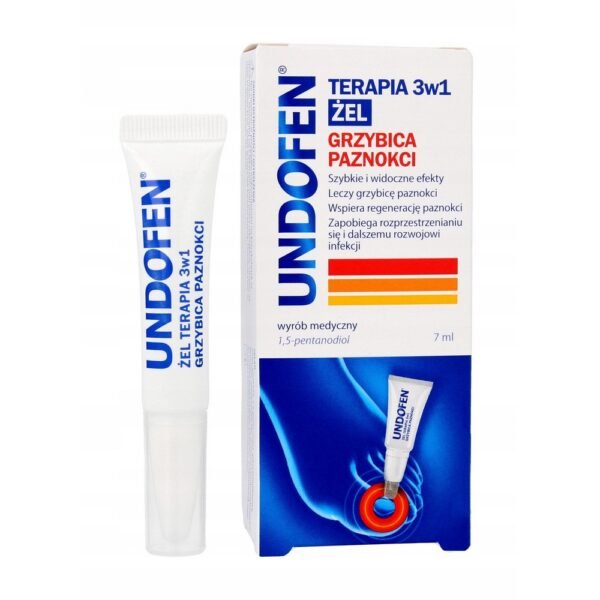Undofen Therapy 3in1 gel acts on all types of nail fungus and prevents its further development.