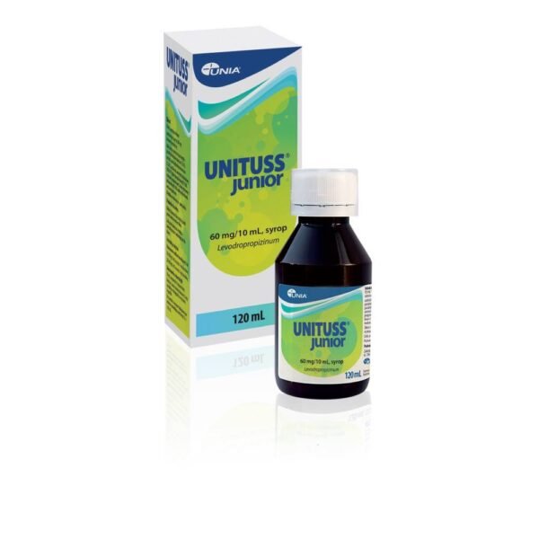 Unituss Junior is used in the symptomatic treatment of dry cough of various origins (e.g. lung cancer, upper and lower respiratory tract infections, whooping cough).