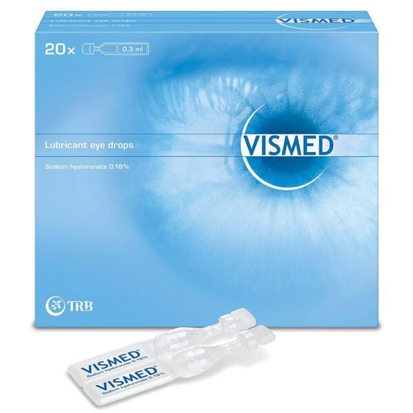 Vismed for moisturizing dry eyes.
