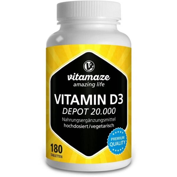 Vitamaze Vitamin D3 supports the health of the body and teeth, as well as immune function ции.