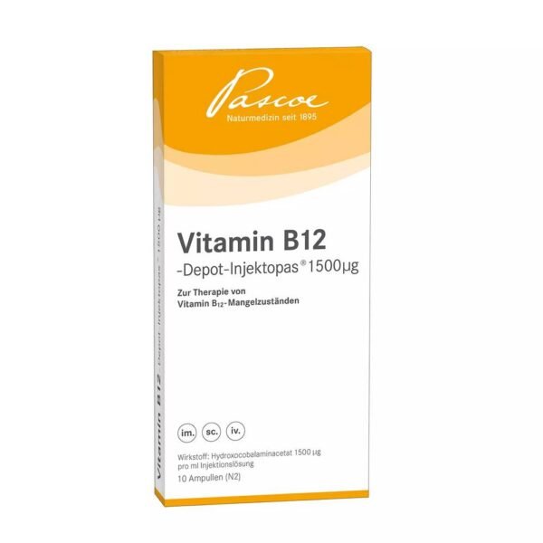 Vitamin B12-Depot-Injectopas injection solution for vitamin B12 deficiency that cannot be corrected by diet.