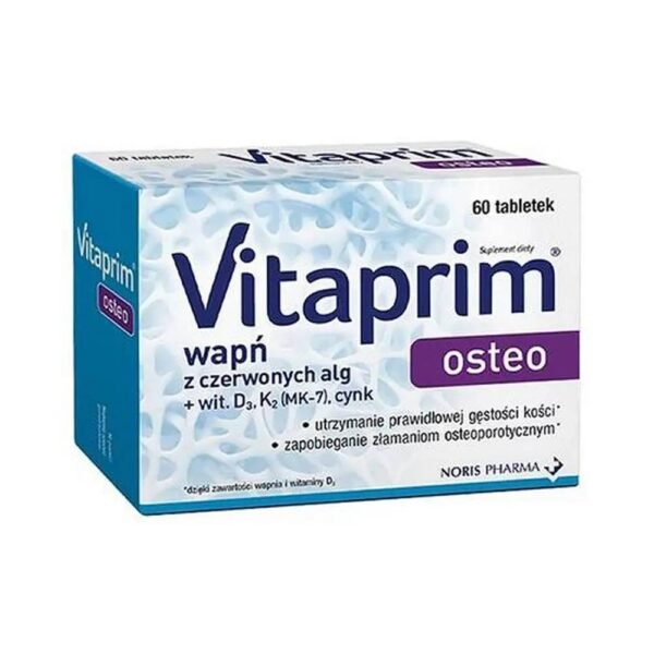 VITAPRIM Osteo is a product developed for adults who are concerned about maintaining proper bone density and reducing the risk of osteoporotic fractures, especially women over 50 years of age.