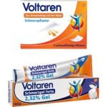 Contains 5 Voltaren Plasters (Product dimensions L x W x H 5.5 x 23 x 12.5 cm) and Voltaren pain gel forte 2.32% 180g