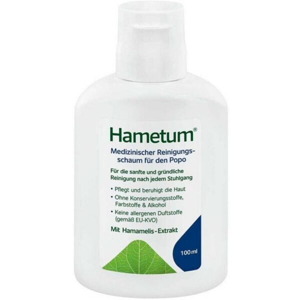 Hametum® медицинская очищающая пена для лечения анальных заболеваний.