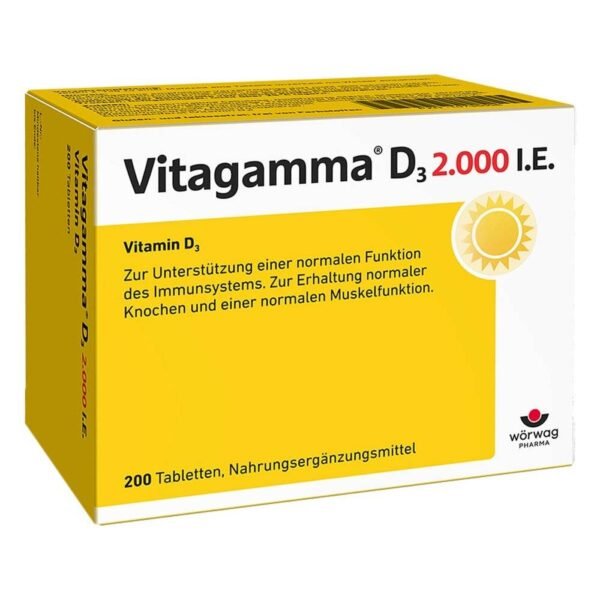 Vitagamma tablets are taken to ensure optimal intake of vitamin D.