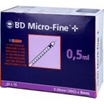 BD micro-fin + U-100 insulin sprays 8 mm