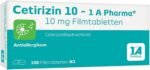 Cetirizin 10 - 1 A Pharma®, 10 mg film -coated tablets