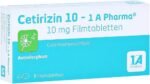 Cetirizin 10 - 1 A Pharma®, 10 mg film -coated tablets