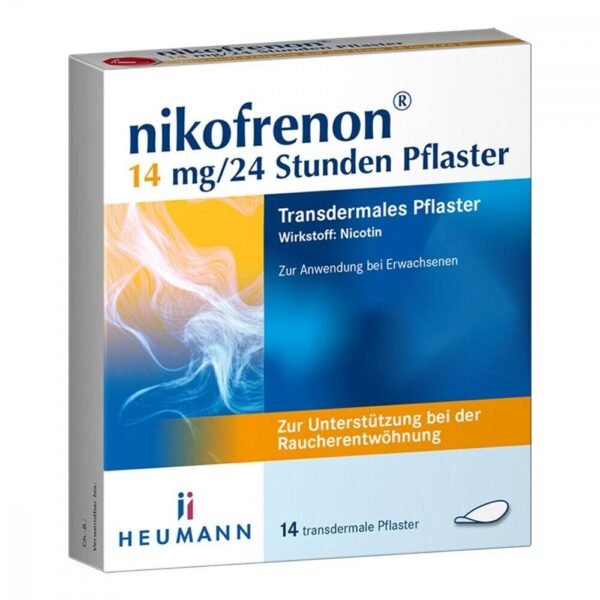 Nikofrenon is a nicotine-containing transdermal patch for smoking cessation support.