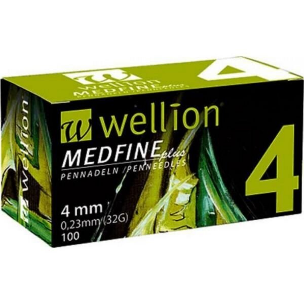 Wellion medfine plus pen needles 4 mm (pack size: 100 pc)