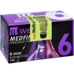 Wellion medfine plus pen needles 6 mm (pack size: 100 pc)