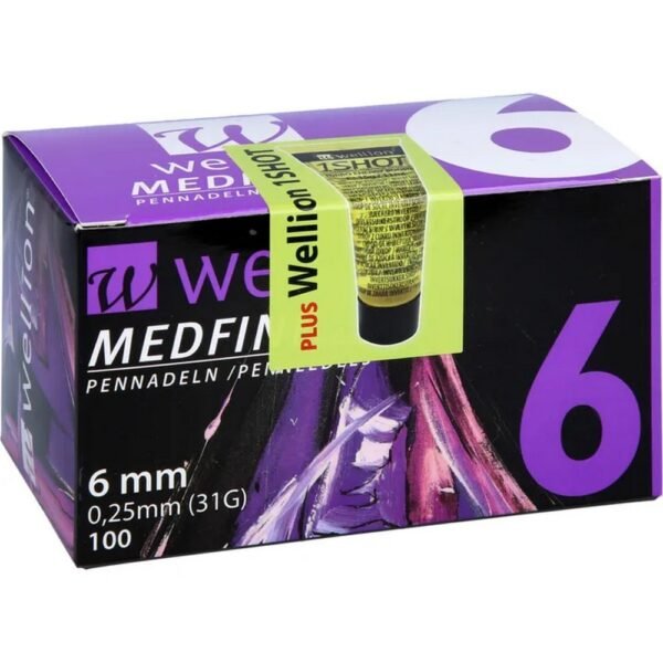 Wellion medfine plus pen needles 6 mm (pack size: 100 pc)