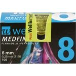 Wellion medfine plus pen needles 8 mm (pack size: 100 pc)