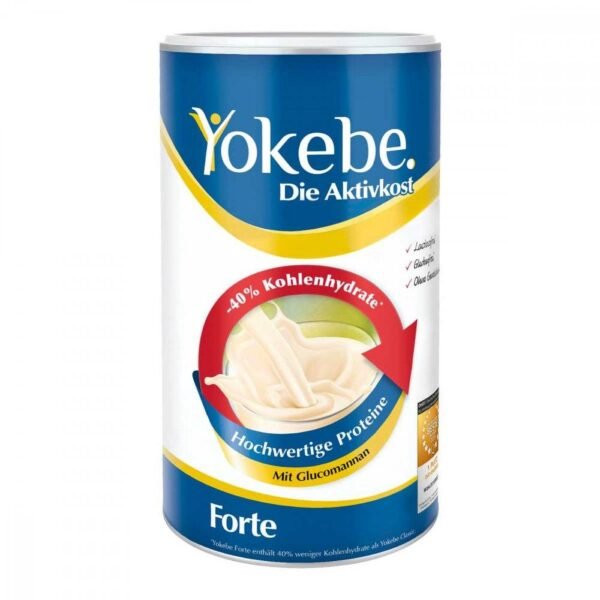 Yokebe Forte weight control diet replaces a full meal and contains only 211 calories.