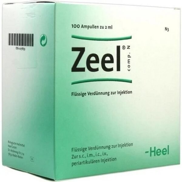 Zeel® Comp. N ampoules.   Read the package supplement and ask your doctor or pharmacist for risks and side effects.