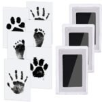 designed for capturing baby handprints and footprints. The set includes 3 pieces, such as ink pads and imprint cards. Safe for babies' delicate skin and easy to use.